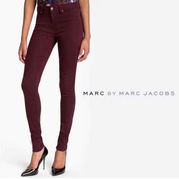Marc by Marc Jacobs 'Stick' Skinny Jeans in Wine Tasting Size 25 - Picture 1 of 9